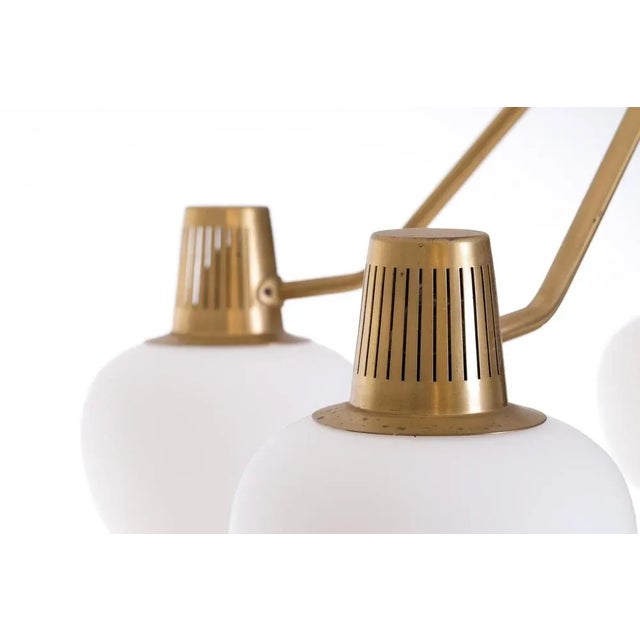 Brass Ceiling Lamp attributed to Hans Bergström, Sweden, 1950s For Sale - Image 6 of 8