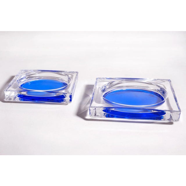 Crystal Glass Trays from Daum, France, Set of 2 For Sale - Image 4 of 4