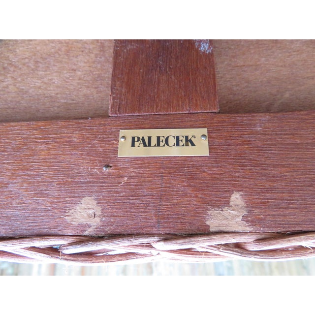 Vintage Palecek Wicker & Rattan Storage Trunk Blanket Chest Victorian Style Boho For Sale - Image 13 of 13