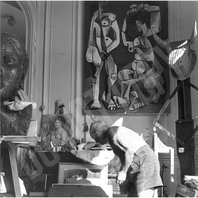 Modern André Ostier, Picasso in the Villa La Californie, Cannes, Original Photograph, 1958 For Sale - Image 3 of 3