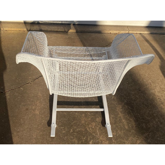 Metal Rare Vintage Woodard Sculptura Low Wide Springer Lounge Armchair 1950s, Attributed For Sale - Image 7 of 9