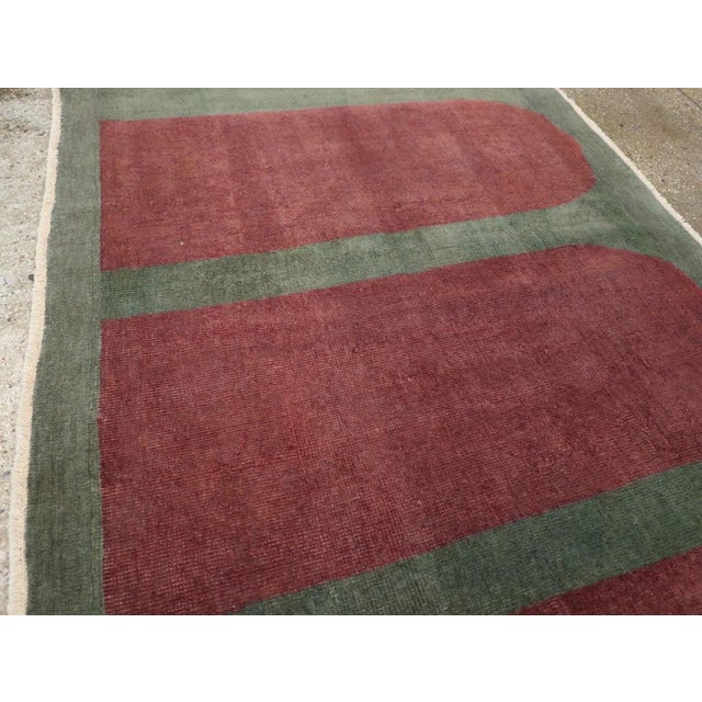 Mid 20th Century Galerie Shabab Collection Mid-20th Century Turkish Anatolian Art Deco Style Rug For Sale - Image 5 of 8