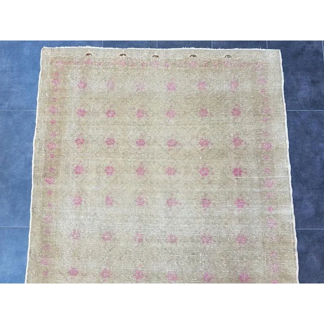 Boho Chic 1960s Oushak Anatolian Rug-4’3’x7" For Sale - Image 3 of 11