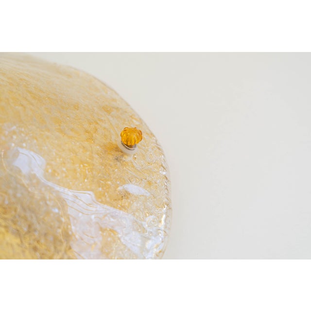 Murano Glass Flush Mount with Brass Base from Sylcom Lighting, Venice, Italy, 1990s For Sale - Image 9 of 14