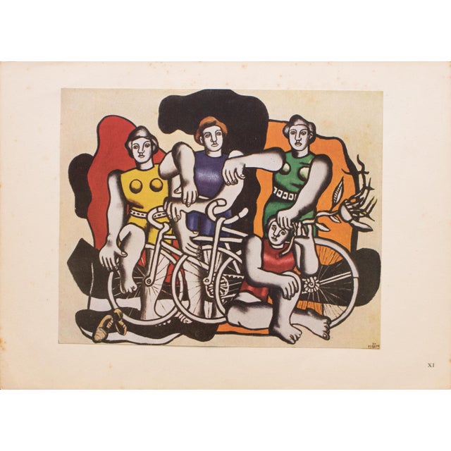 An excellent period offset lithograph, print of the painting "The Beautiful Cyclists" (1944) by Fernand Léger. Comes from...