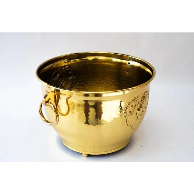 1920s Art Deco Brass Palm Pot, 1920s For Sale - Image 5 of 10