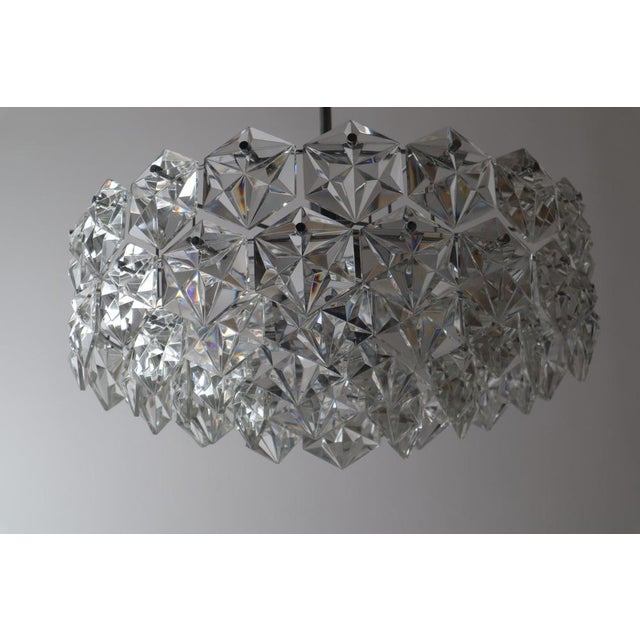 Large Crystal & Chrome Ball Chandelier from Kinkeldey, 1960s For Sale - Image 6 of 17