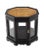 Early 20th Century Octagonal Black With Burl Wood Top Cabinet Side Table For Sale - Image 10 of 10