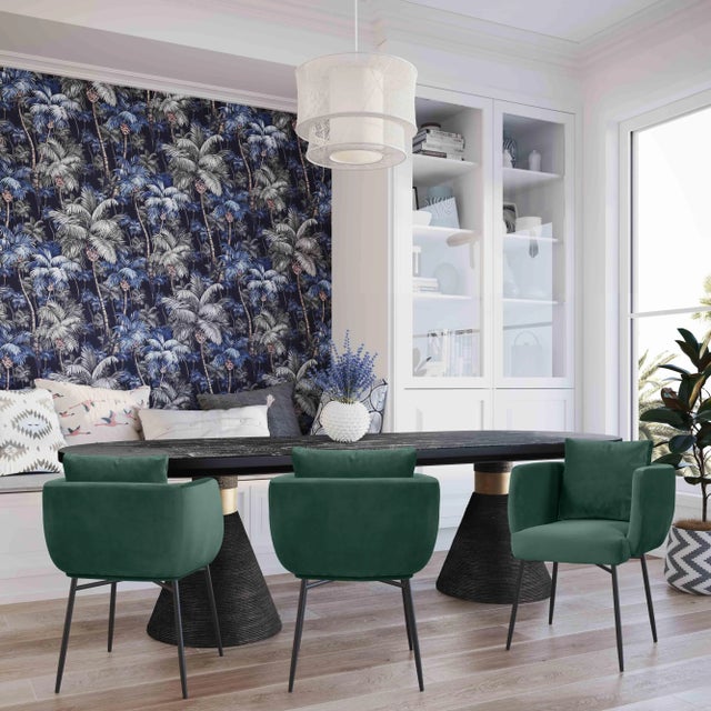 Transitional Rishi Black Rope Oval Table For Sale - Image 3 of 12