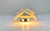 Pair of Vintage Italian Murano appliques in Vistosi style. Wall lights have 10 glass for each, iridescent alabaster honey...