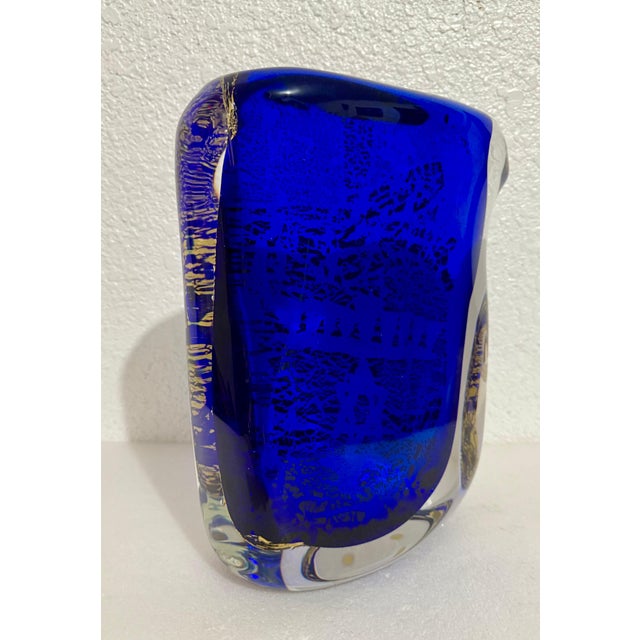 Giancarlo Signoretto, Large Rare Signoretto Murano Glass Aventurine Menorah Italian Sculpture Judaica For Sale - Image 4 of 15