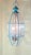 exquisite, vintage hexagonal hanging lantern , features a solid brass interior chandelier with a three-light cluster,...