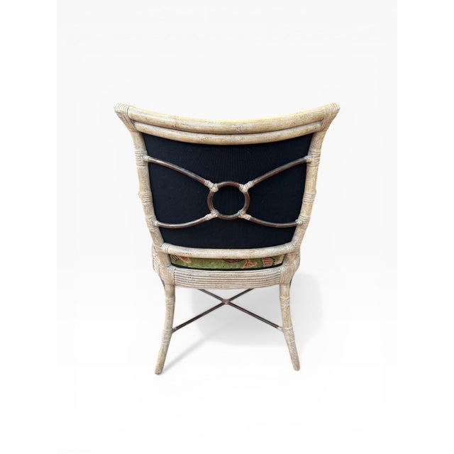 Ferguson Copeland Ferguson Copeland “Brighton” Faux Bamboo Rattan Armchairs, Set of 4 For Sale - Image 4 of 15
