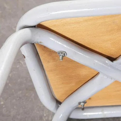 Wood Low Stacking Stool from Mullca, 1960s For Sale - Image 7 of 13