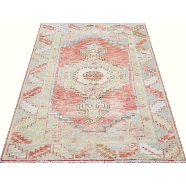 1960s 1960s Turkish Oushak Rug For Sale - Image 5 of 5