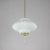 Mid-Century Ribbed Milk Glass & Brass Globe Pendant Attributed to Stilnovo For Sale - Image 17 of 18