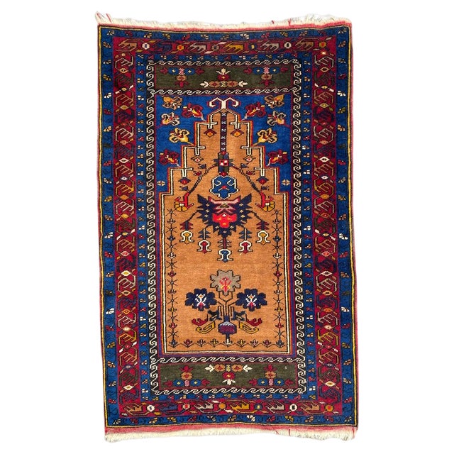 Vintage Turkish Konya Rug, 1950s For Sale