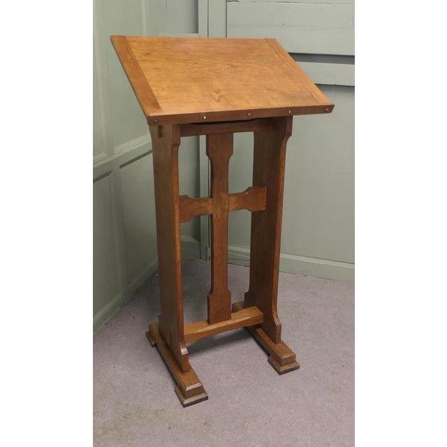 Arts and Crafts Golden Oak Podium for Restaurant Reception Greeter For Sale - Image 5 of 8