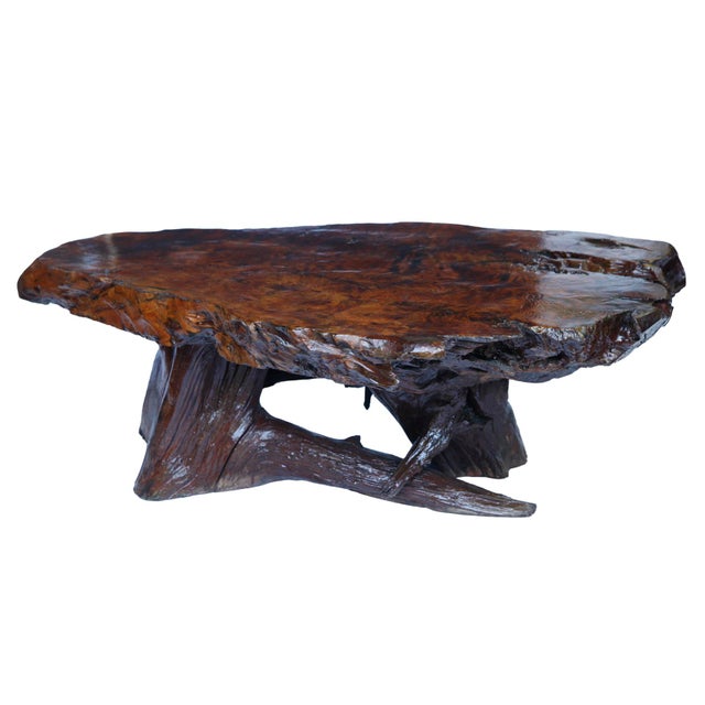 Mid-Century Modern Vintage MCM Live Edge Coffee Table For Sale - Image 3 of 9