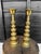 Metal Japanese Shōwa Metal Candlesticks, 1950, Set of 2 For Sale - Image 7 of 9