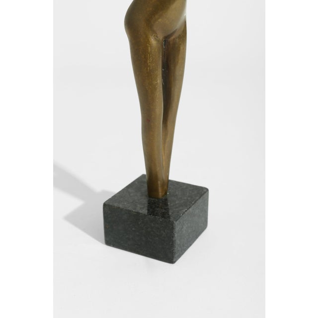 Mid 20th Century Modernist Brass Figure Sculpture For Sale In Jacksonville, FL - Image 6 of 6