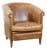 Light Cognac Cowhide Leather Club Chair For Sale