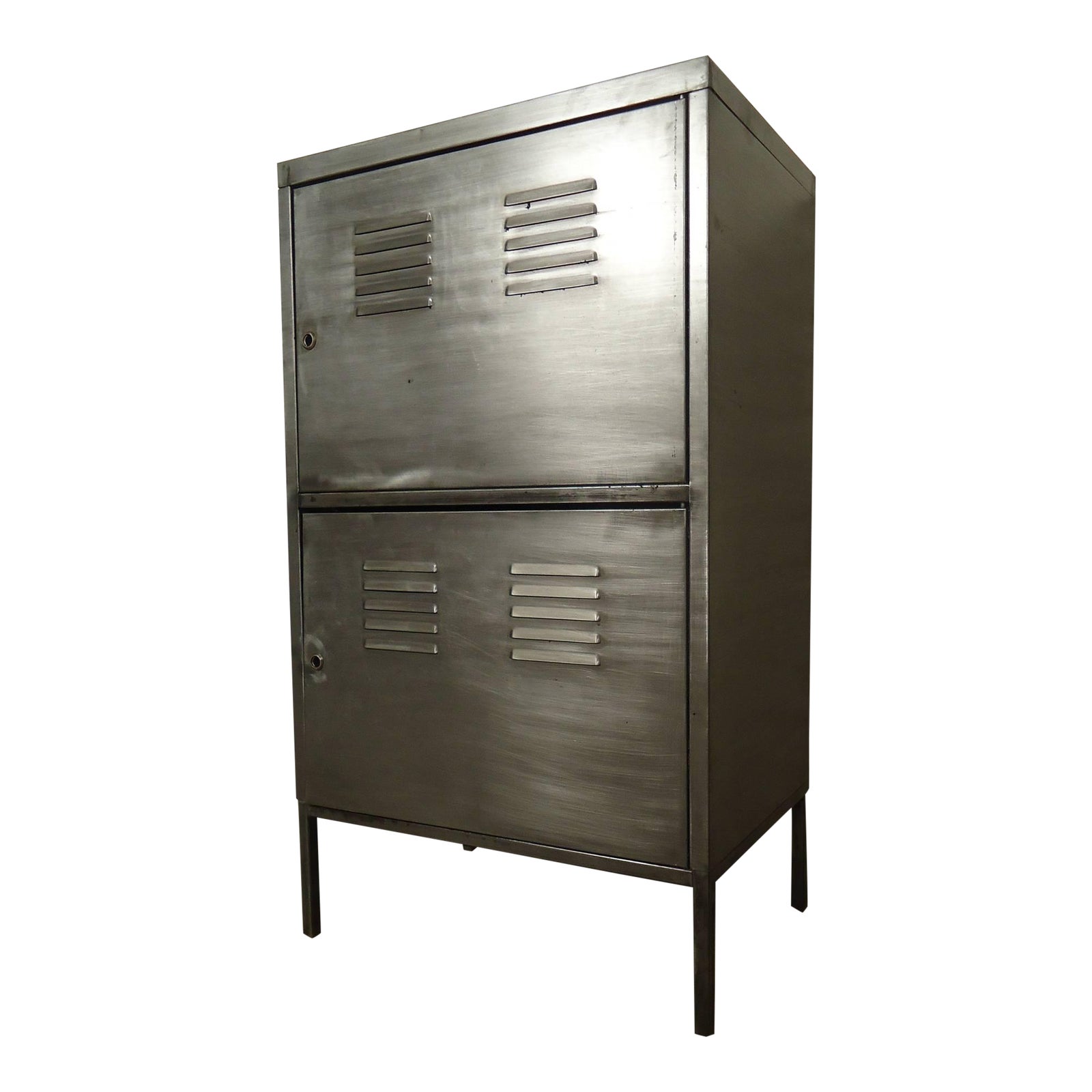 Industrial Metal Two Door Cabinet Chairish