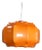 Hanging Ceiling Lamp in Orange Plastic from Ilka Plast, 1970s For Sale