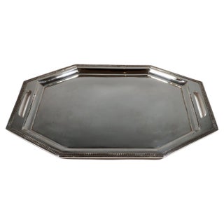 Large Art Nouveau Viennese Austria Silver Tray attributed to Würbel & Szokally, 1900s For Sale