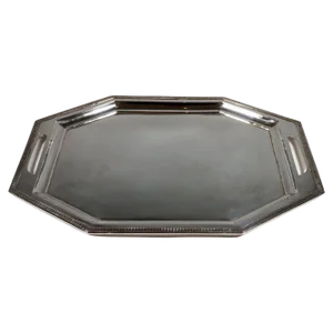Large Art Nouveau Viennese Austria Silver Tray attributed to Würbel & Szokally, 1900s