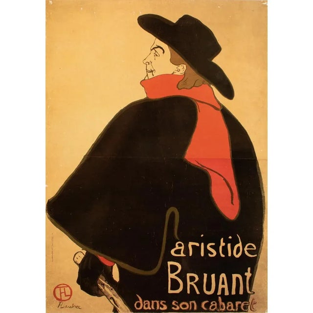 An excellent lposter after the original "Poster for Singer Aristide Bruant" (1893) by French painter, printmaker,...