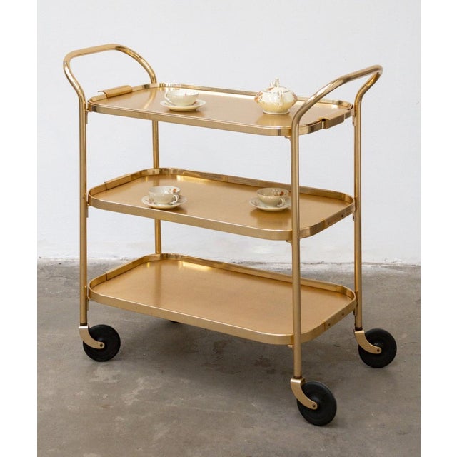 Gold Kaymet Bar Trolley, England, 1950s-1960s For Sale - Image 8 of 12