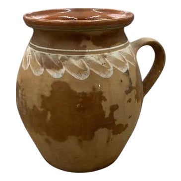 Antique Hungarian Glazed Terracotta Vessel For Sale