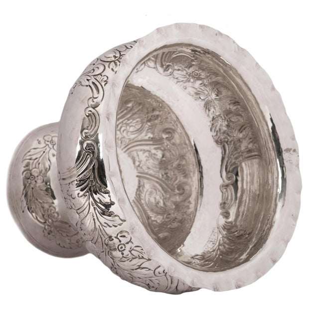 Silver Irish Sterling Silver Repousse Engraved Bowl William Egan Cork Dublin 1911 For Sale - Image 8 of 9