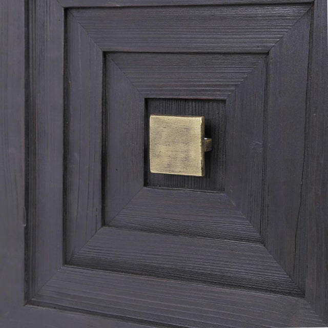 Contemporary Black Geometric Console For Sale - Image 3 of 6