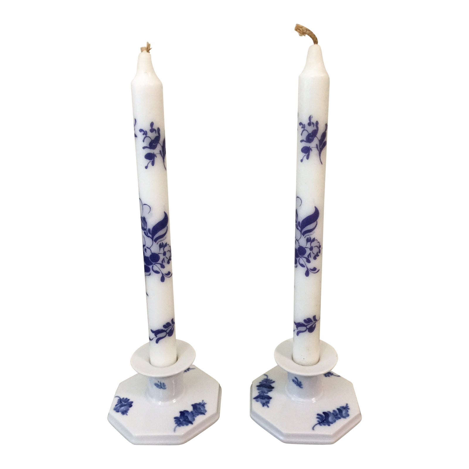 Vintage Porcelain Candle Holders by Royal Copenhagen a Pair Chairish