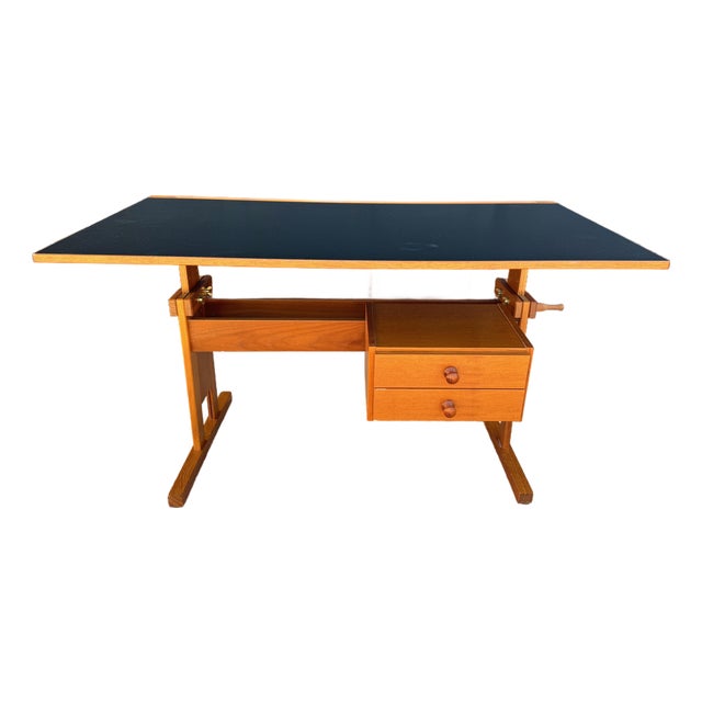 Vintage Danish Modern Adjustable Desk Drafting Table For Sale