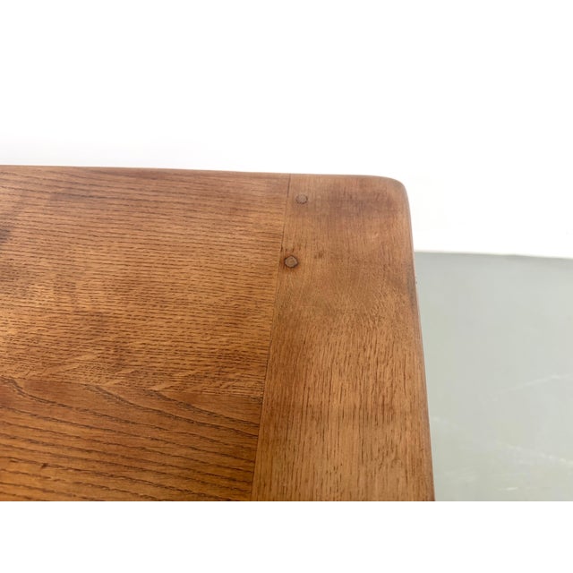 Farmhouse Table with Oak Top and Tapered Pine Legs, France, 1950s For Sale - Image 15 of 18