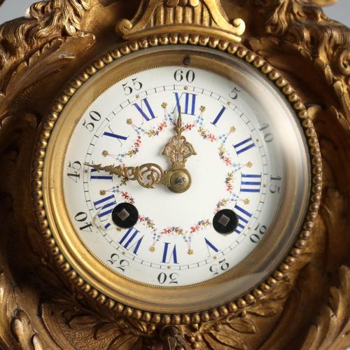 Antique Mantelpiece Clock in Bronze, France, 19th Century For Sale - Image 5 of 13