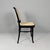 Italian modern chair in straw and black wood, 1980s Chair with square seat and backrest with rounded corners, made of...