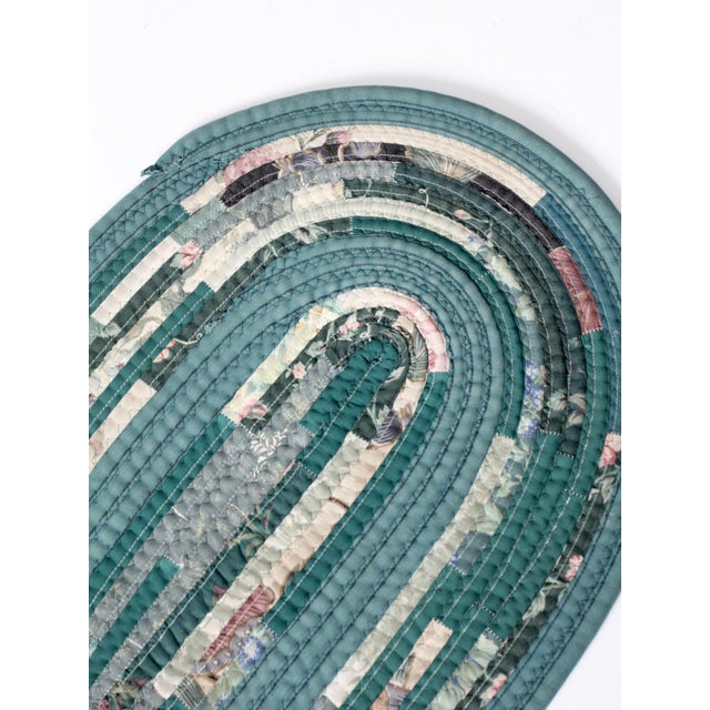 Vintage Handmade Braided Rag Rug For Sale - Image 10 of 11