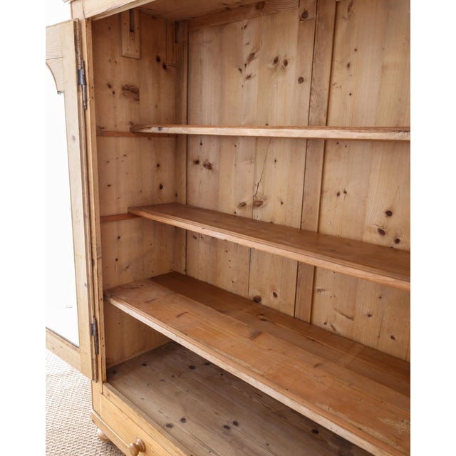 Antique English Pine Glazed Cabinet With Drawers - Circa 1860 For Sale - Image 17 of 18