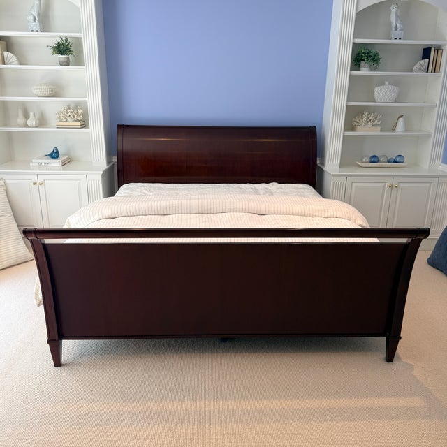 2010s Barbara Barry for Baker King Size Sleigh Bed For Sale - Image 5 of 14