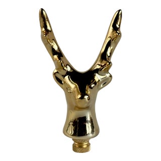 Golden Deer Lamp Finial For Sale