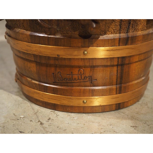 Brown Early 1900s French Black Forest Style Champagne Bucket, Signed Boutillon For Sale - Image 8 of 12