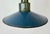 Industrial Blue Enamel Military Pendant Lamp with Cast Aluminium Top, 1960s For Sale - Image 4 of 17