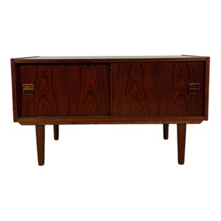 Mid-Century Modern Rosewood Sideboard with Sliding Doors For Sale