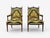 1990s Gianni Versace Fabric Louis XVI Style Armchairs, Walnut, France, 20th C. For Sale - Image 5 of 16