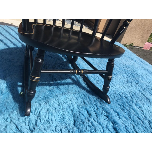 U.S. Naval Academy Captains Wood Rocking Chair Chairish