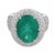 Contemporary 1990s Wempe Gia 10.48 Carat Colombian Emerald Diamond 18k White Gold Cocktail Ring, Size 5 For Sale - Image 3 of 8